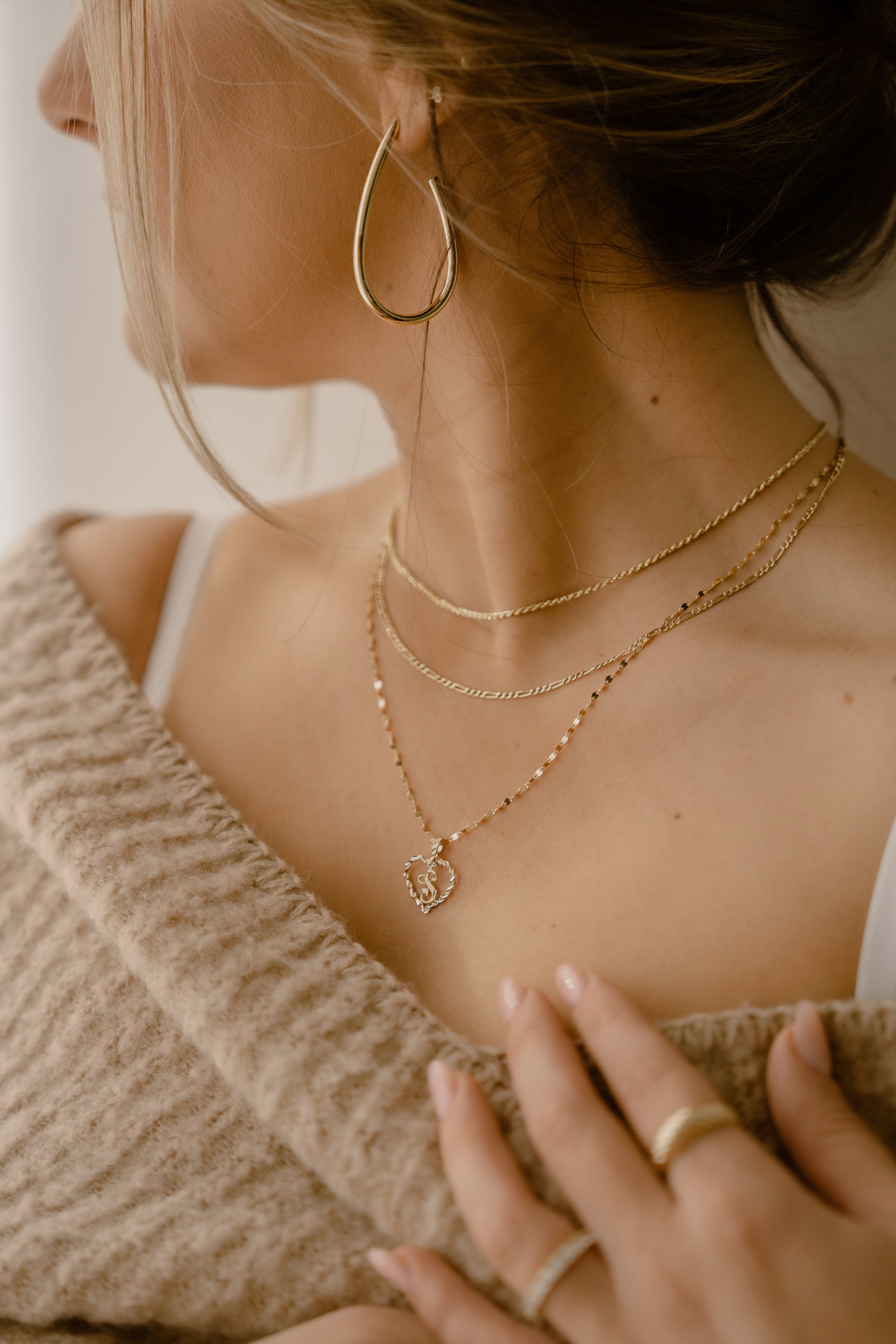Vintage Initial Necklace bespoke collection S.V.DECKER