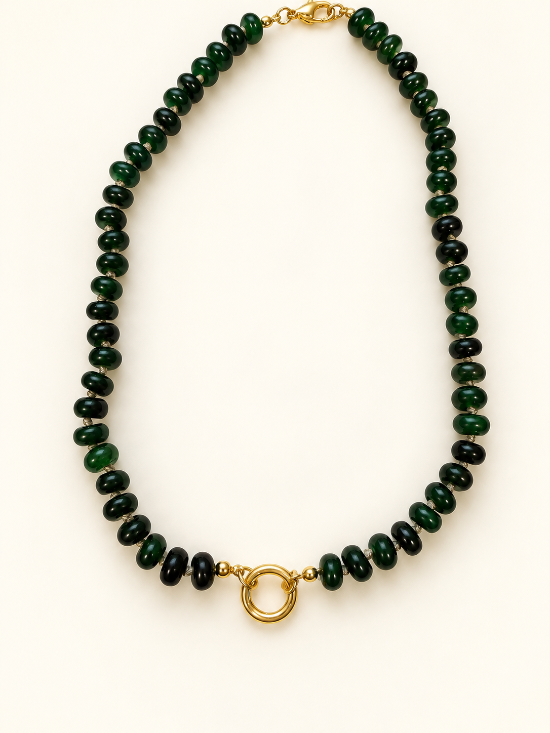 Forest Green Charm Necklace