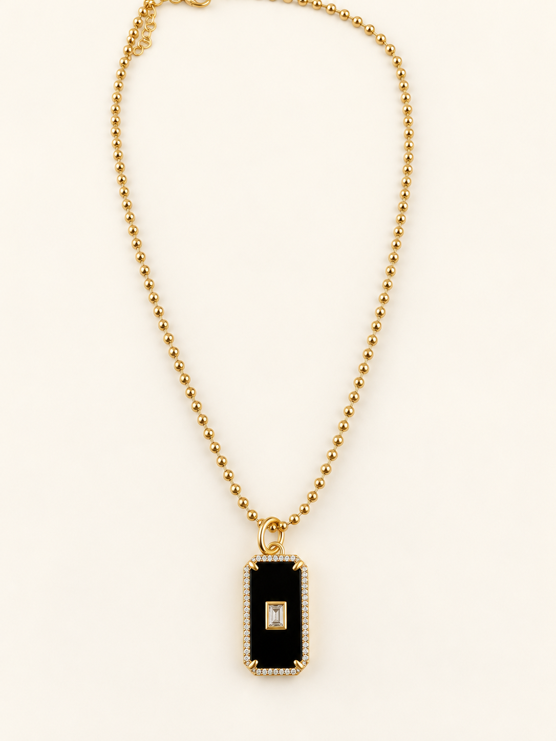 Black Onyx Geo Necklace