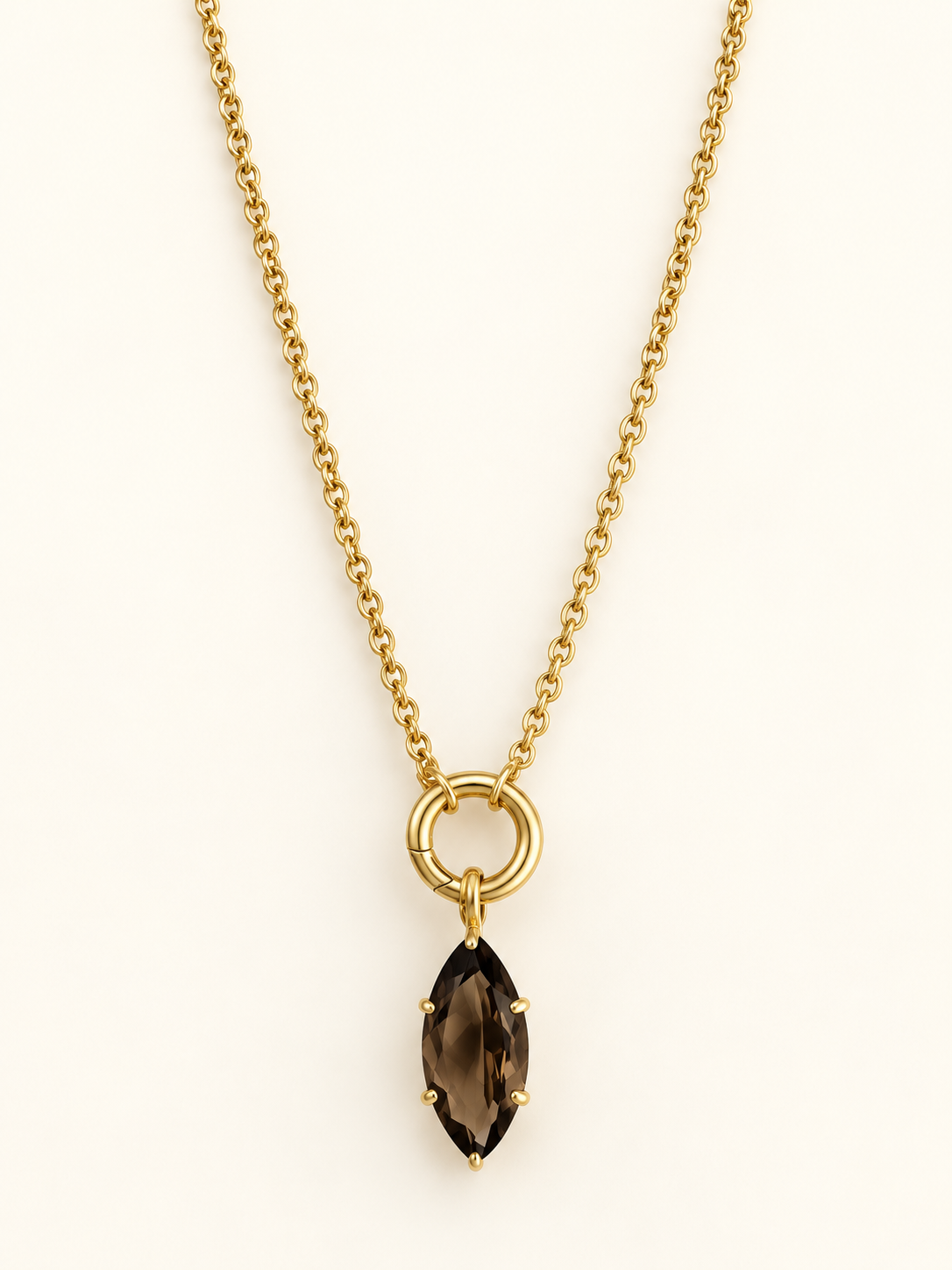 Marquis Smokey Quartz Necklace
