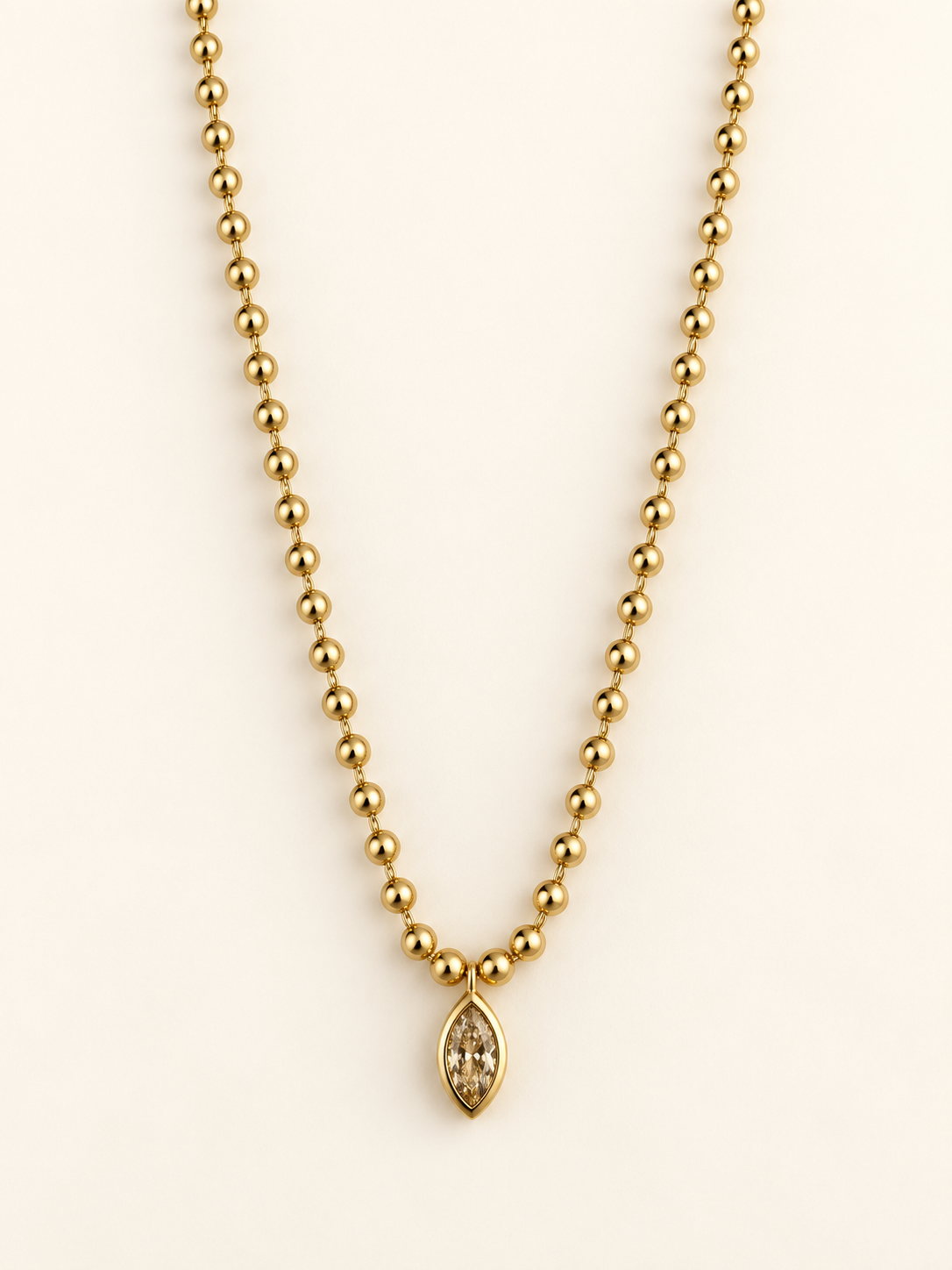 Marquis Ball Chain Necklace