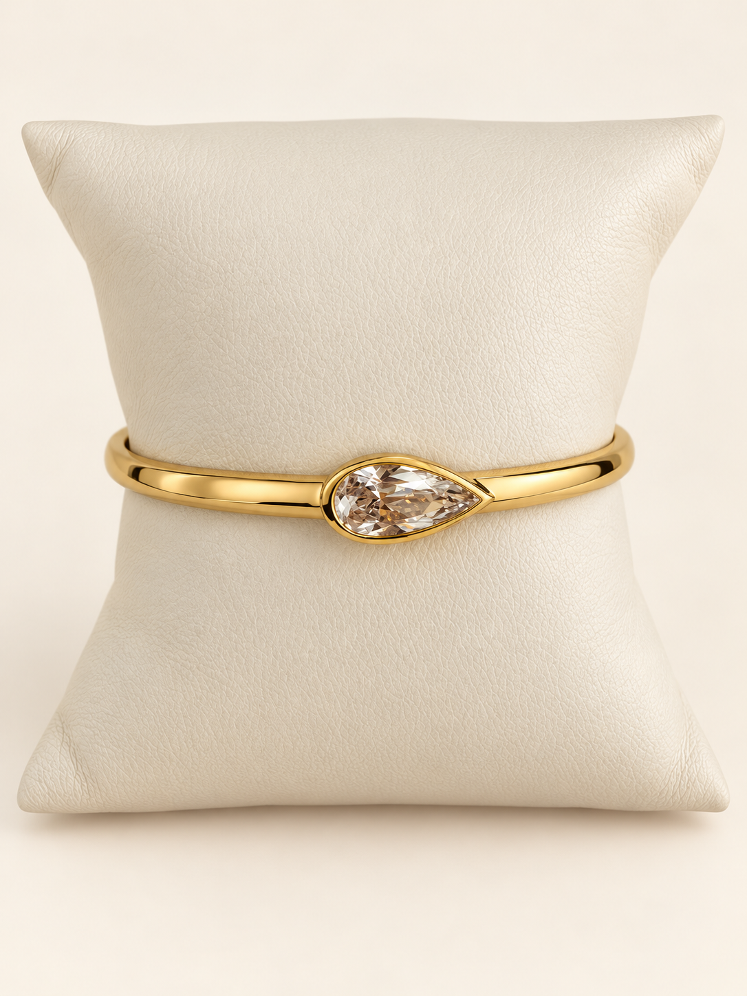 Bezel Set Pear Bangle