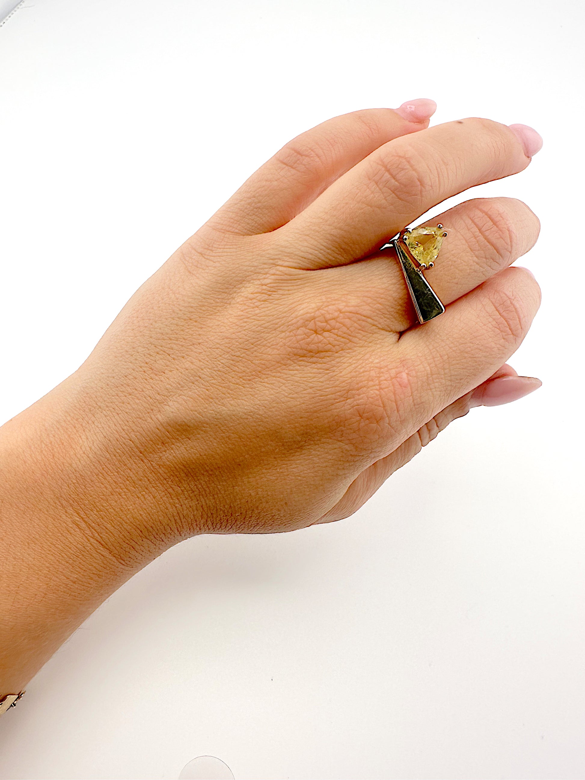 Lemon Topaz Apex Ring