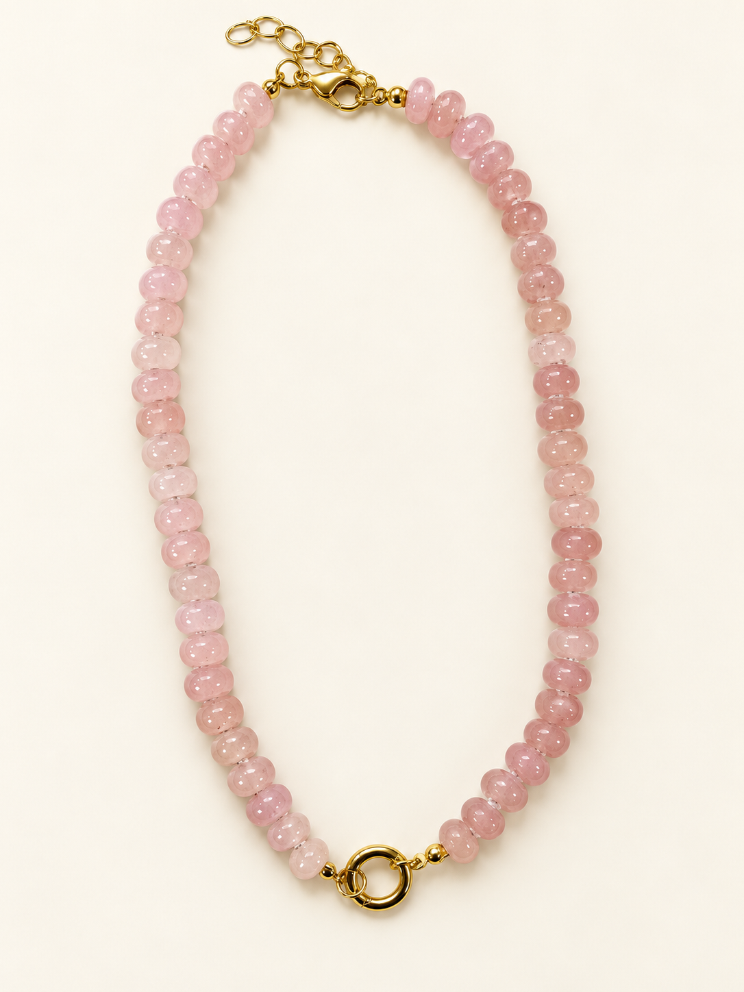 Pink Chalcedony Charm Necklace