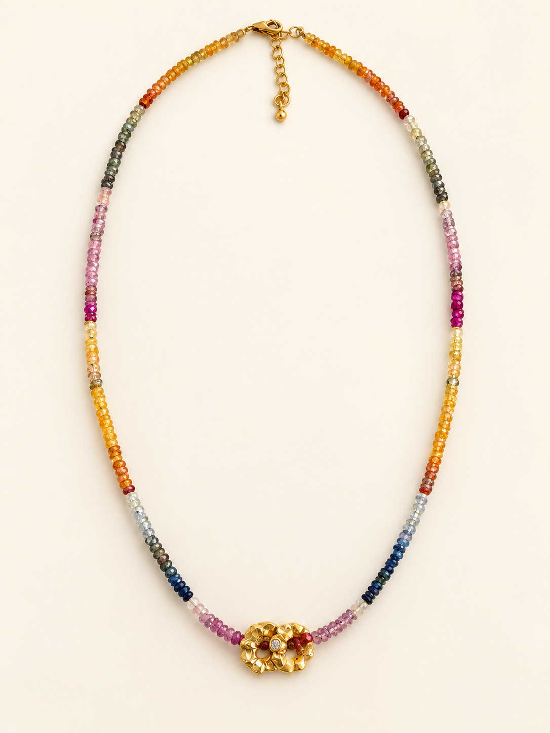 Multi Sapphire Roundel Necklace