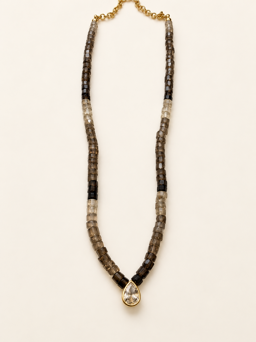 Shaded Smokey Quartz Necklace