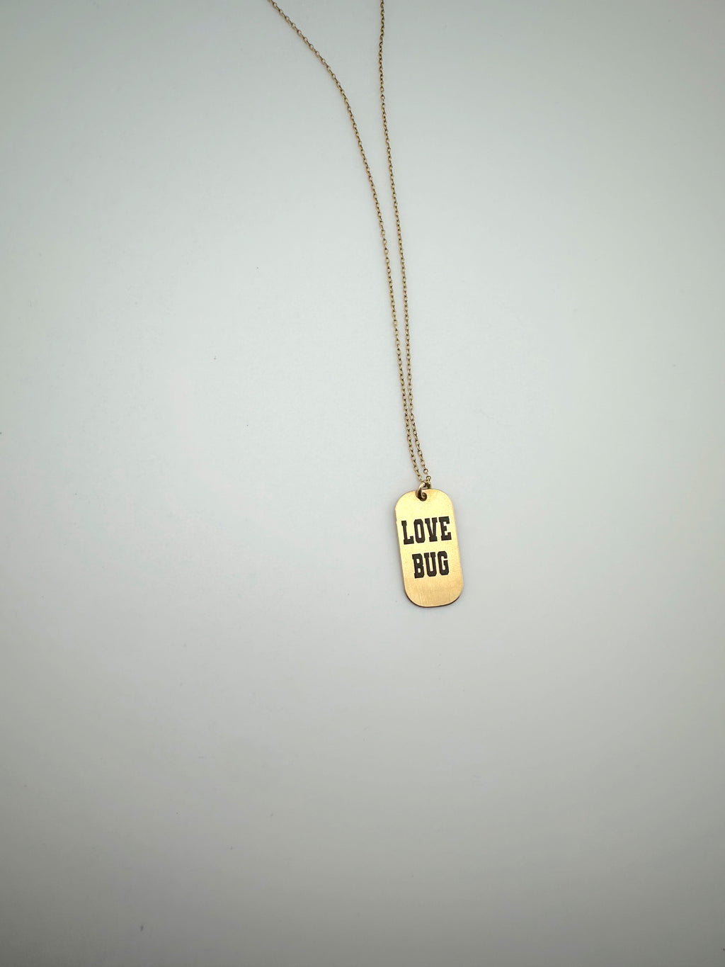 Love Bug Dog Tag Necklace