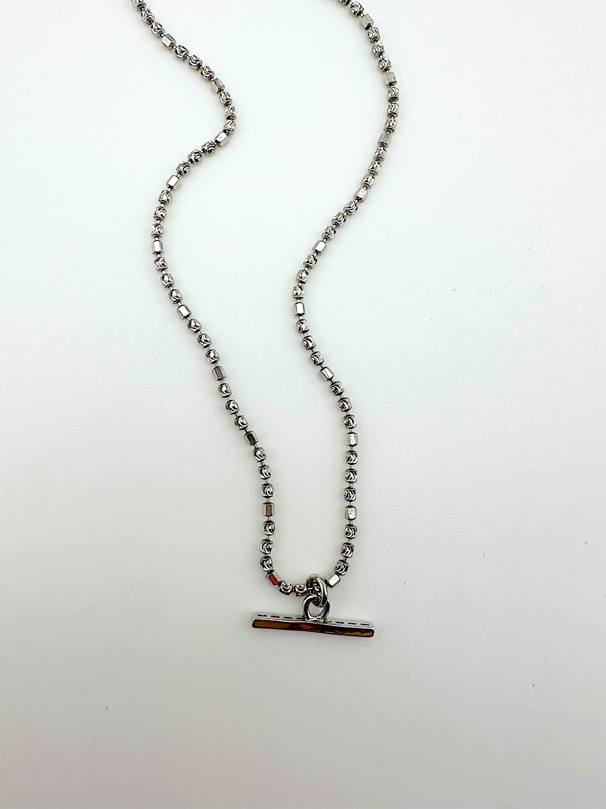 Sterling Toggle Charm Necklace