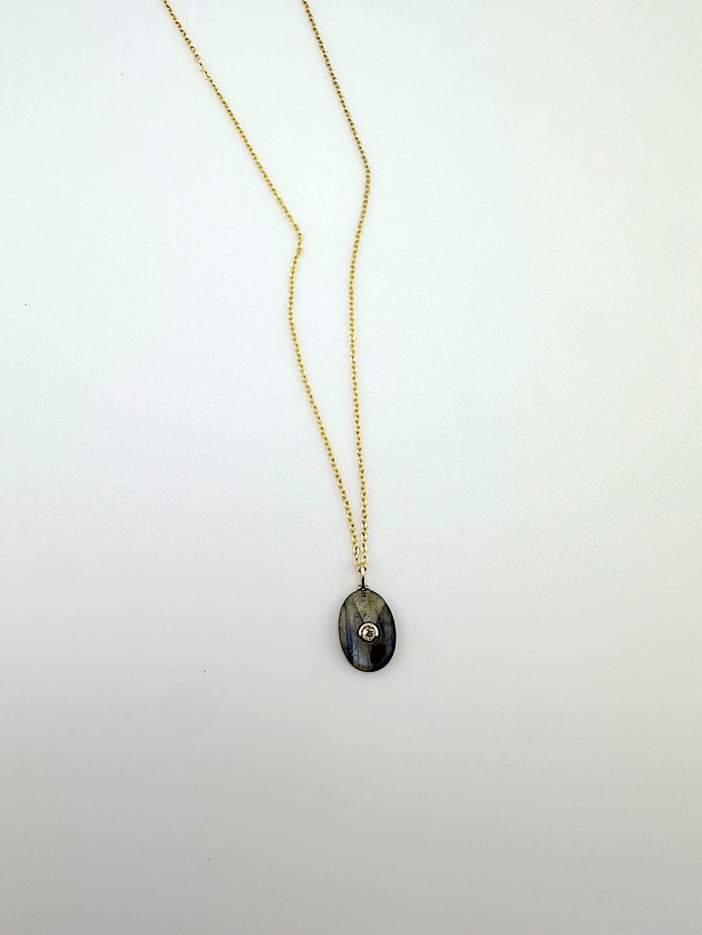 Labradorite + White Topaz Necklace