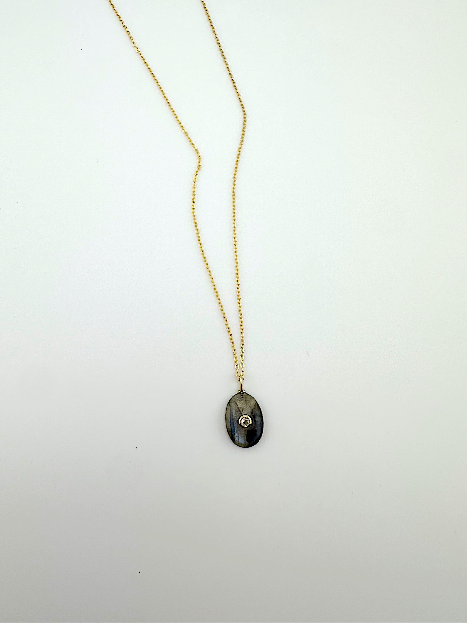 Labradorite + White Topaz Necklace