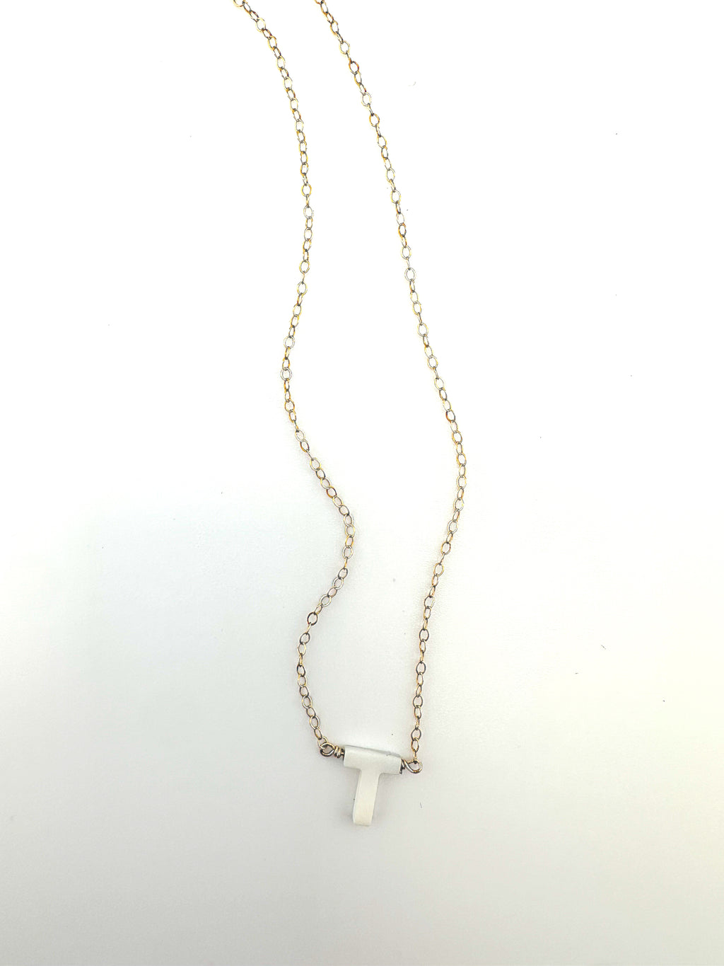 Mother of Pearl Initial Necklace