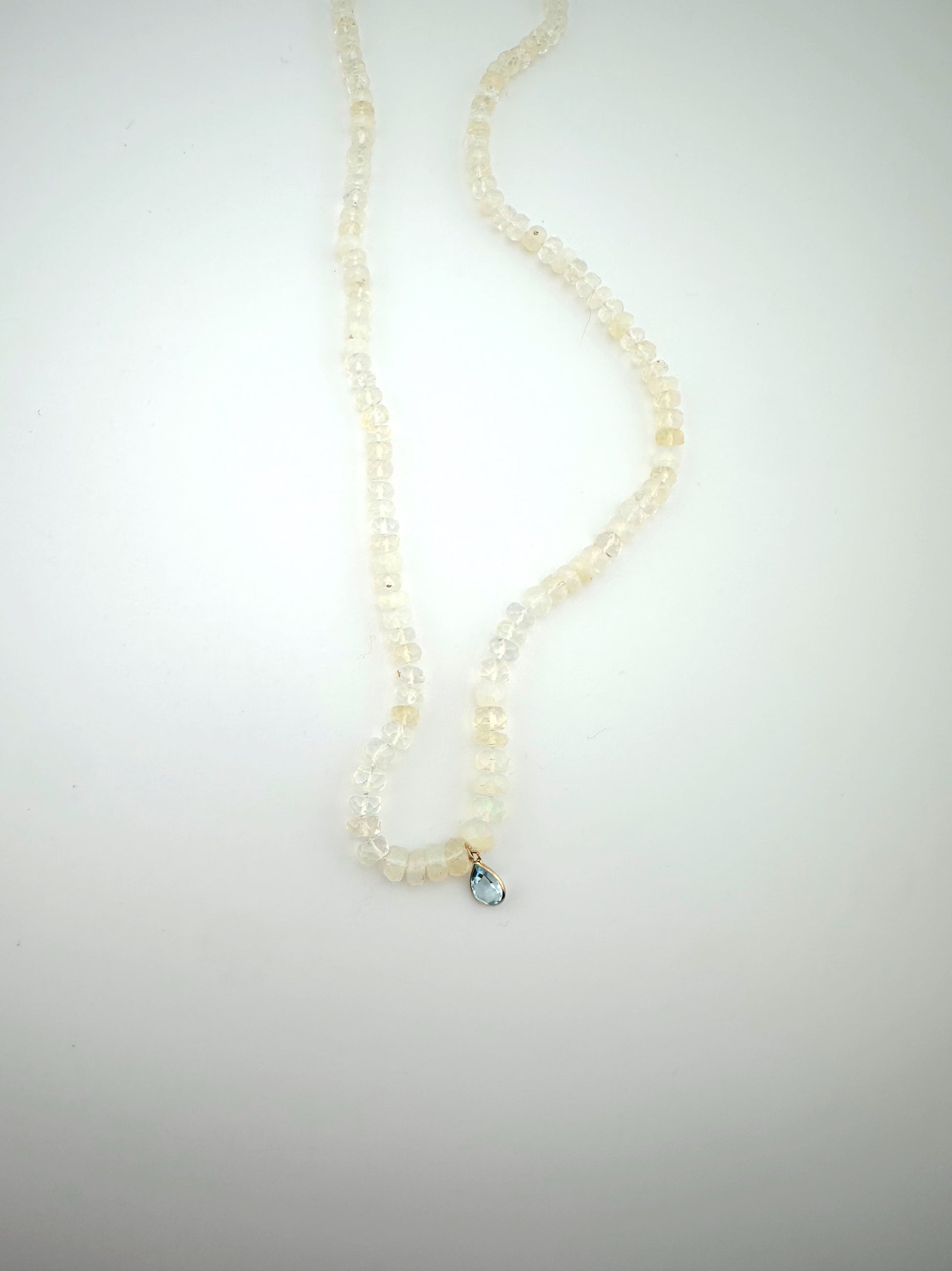 Ethiopian Opal and Blue Topaz Necklace