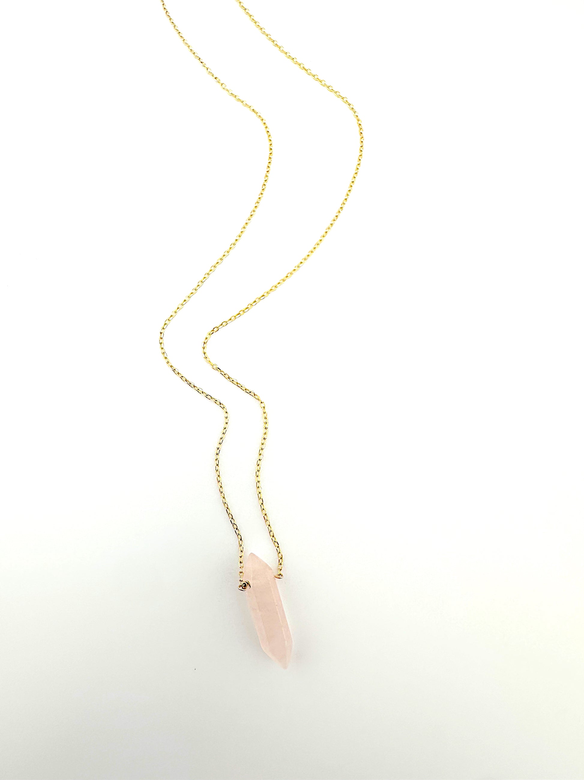 Rose Quartz Prism Necklace