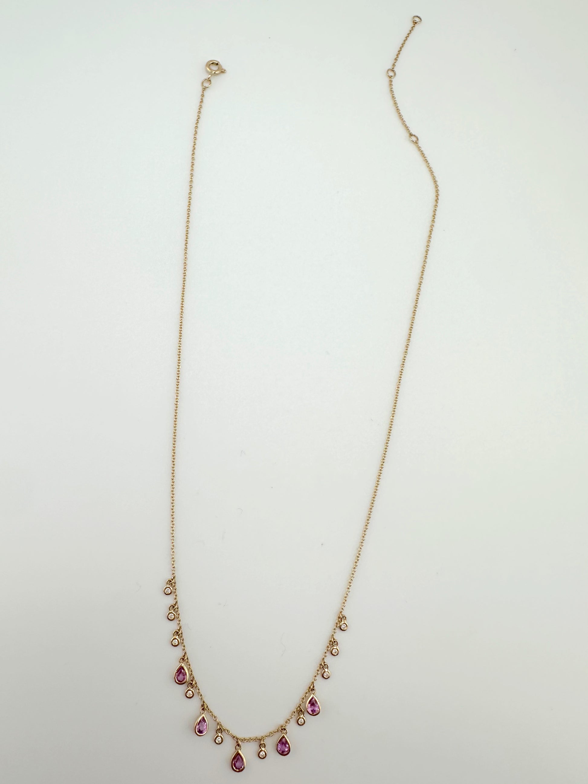 Pink Sapphire Confetti Necklace