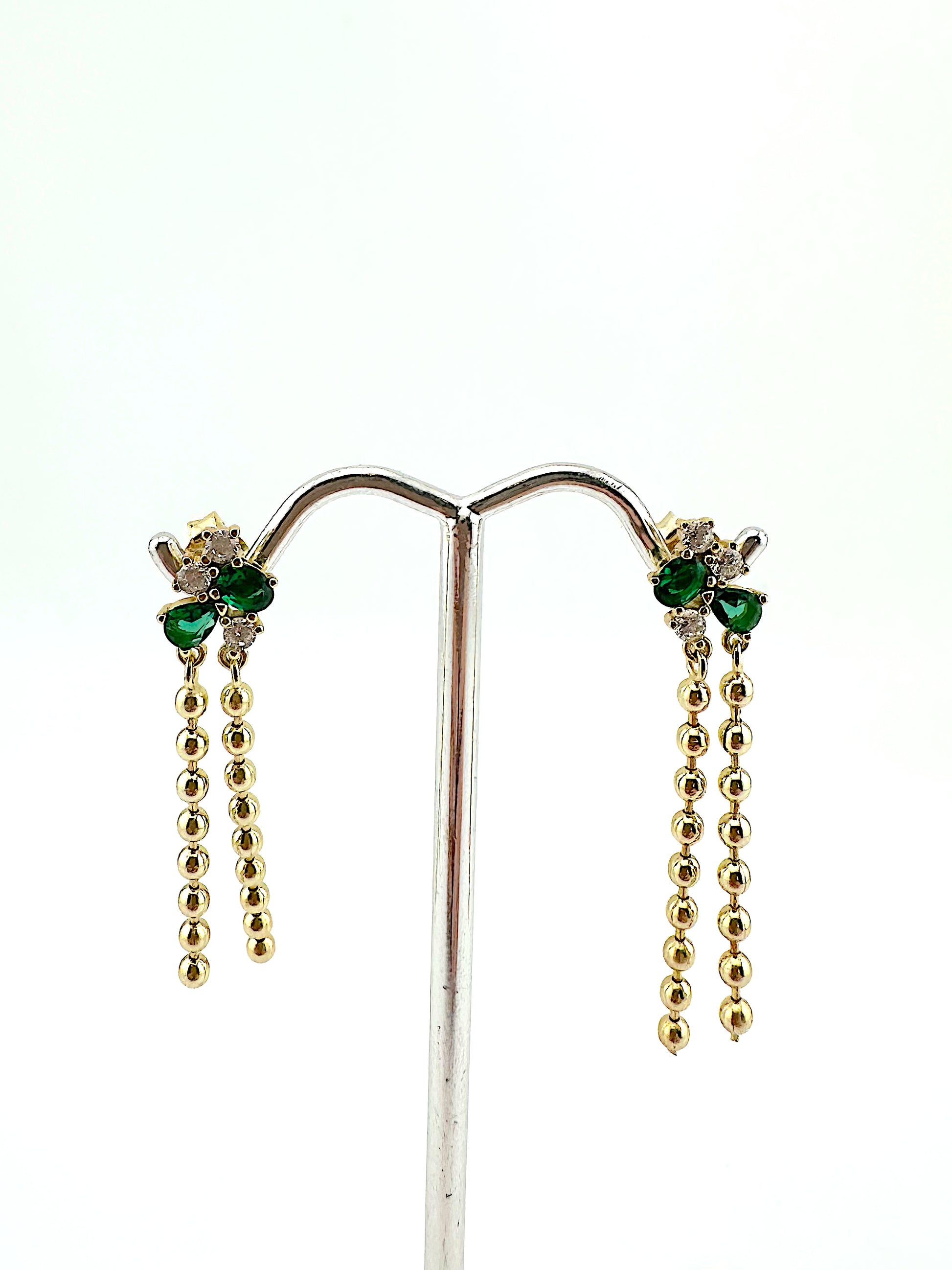 Emerald Cluster Earrings