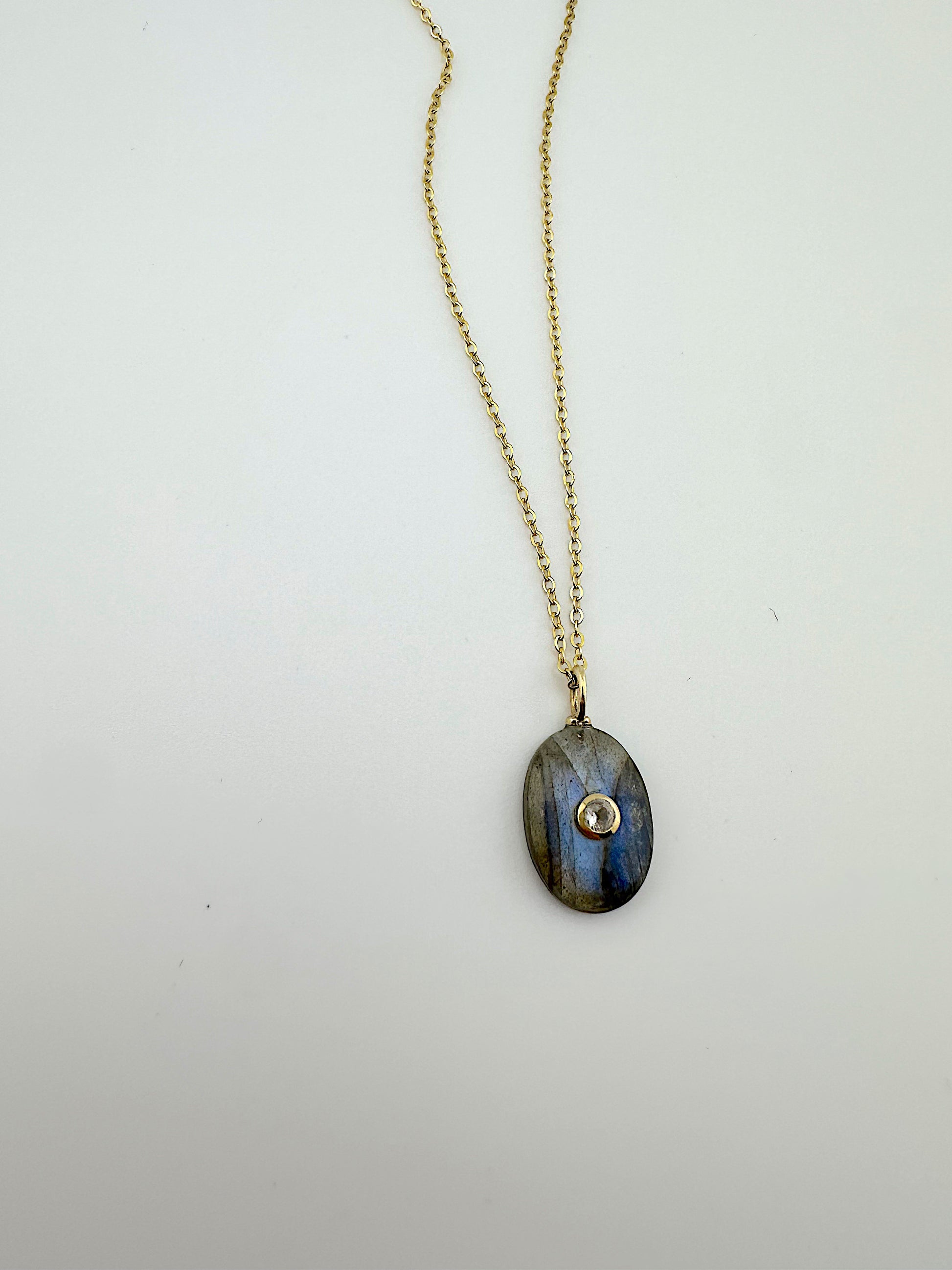Labradorite + White Topaz Necklace