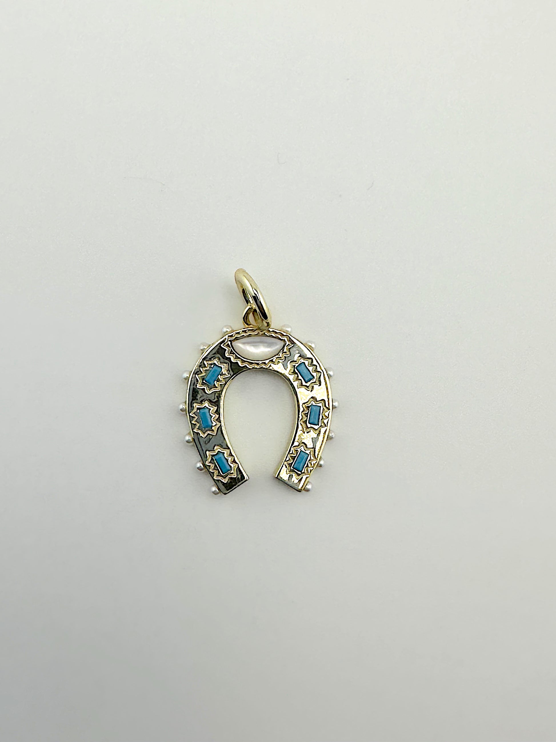 Fancy Good Luck Horseshoe Charm