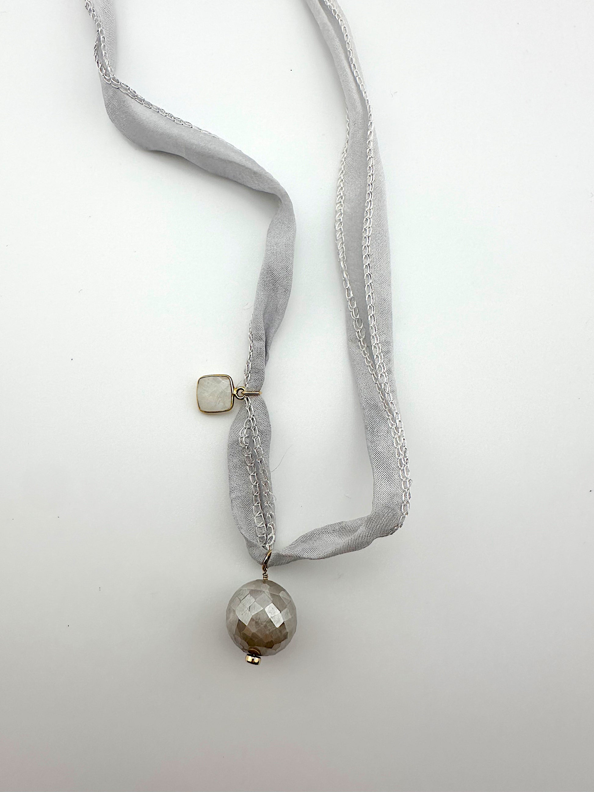 Silk Cashmere Wrap Necklace