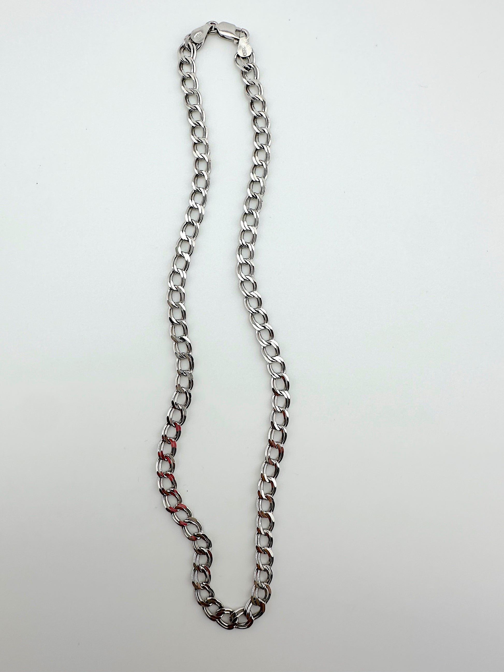 Sterling Double Curb Chain Necklace