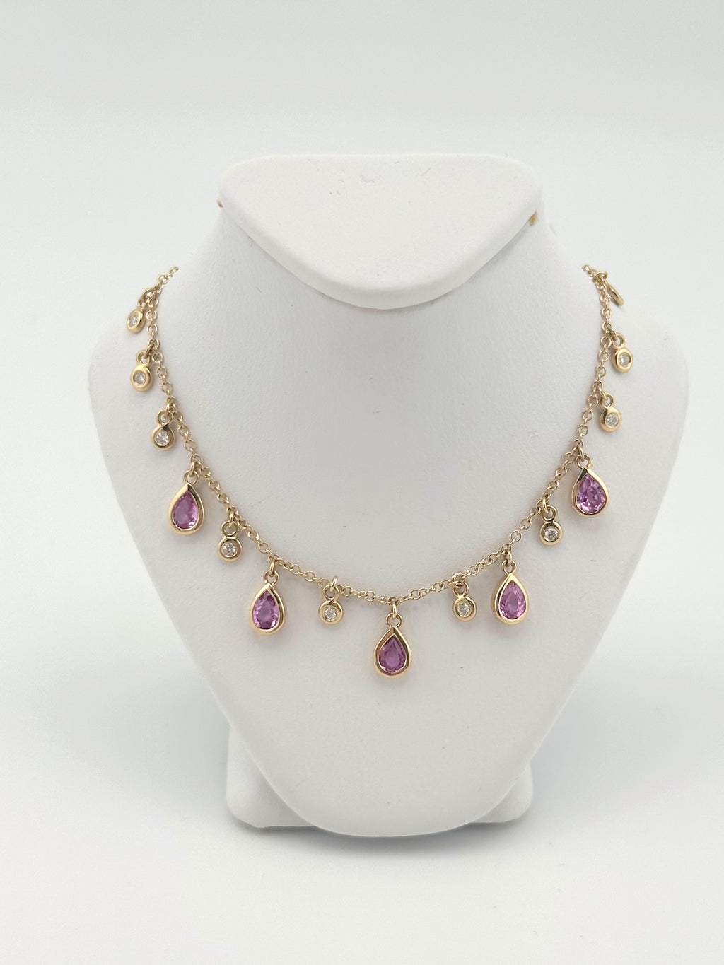 Pink Sapphire Confetti Necklace