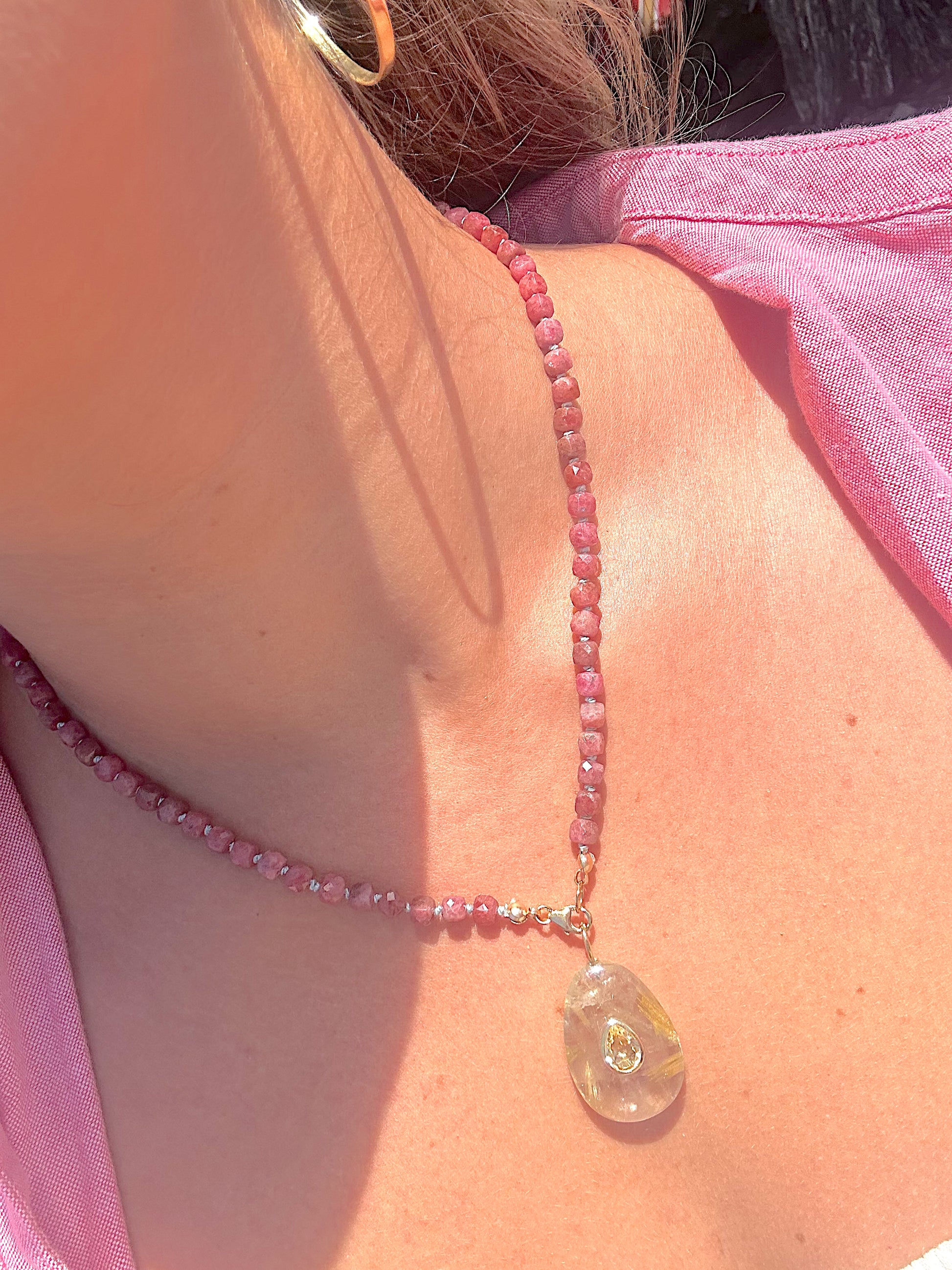 Brazilian Rhodonite Strand
