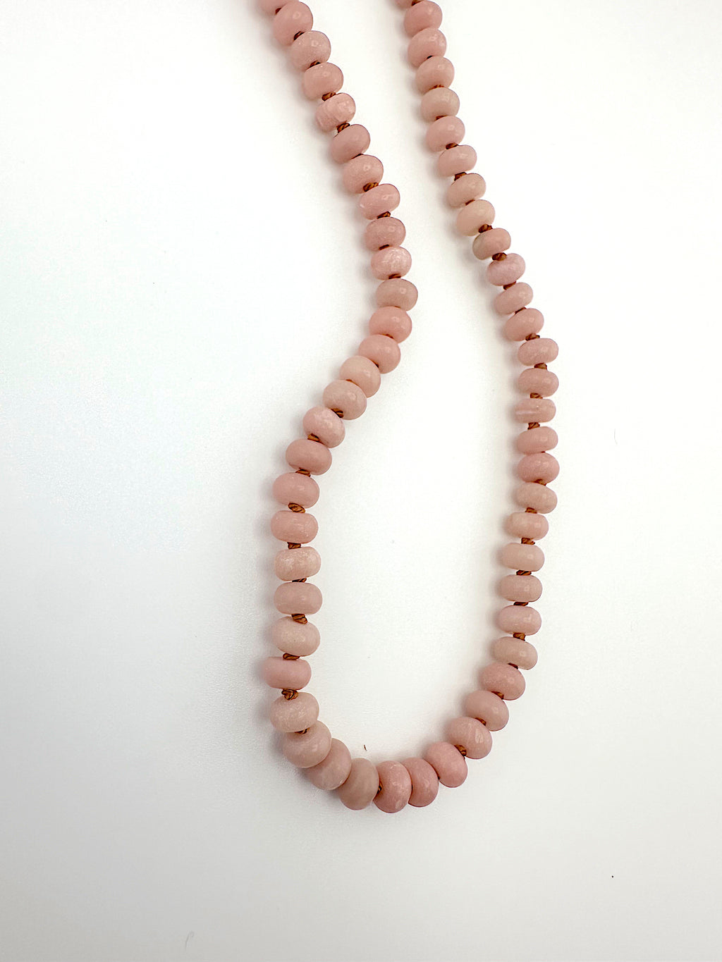 Pink Opal Silk Knotted Necklace