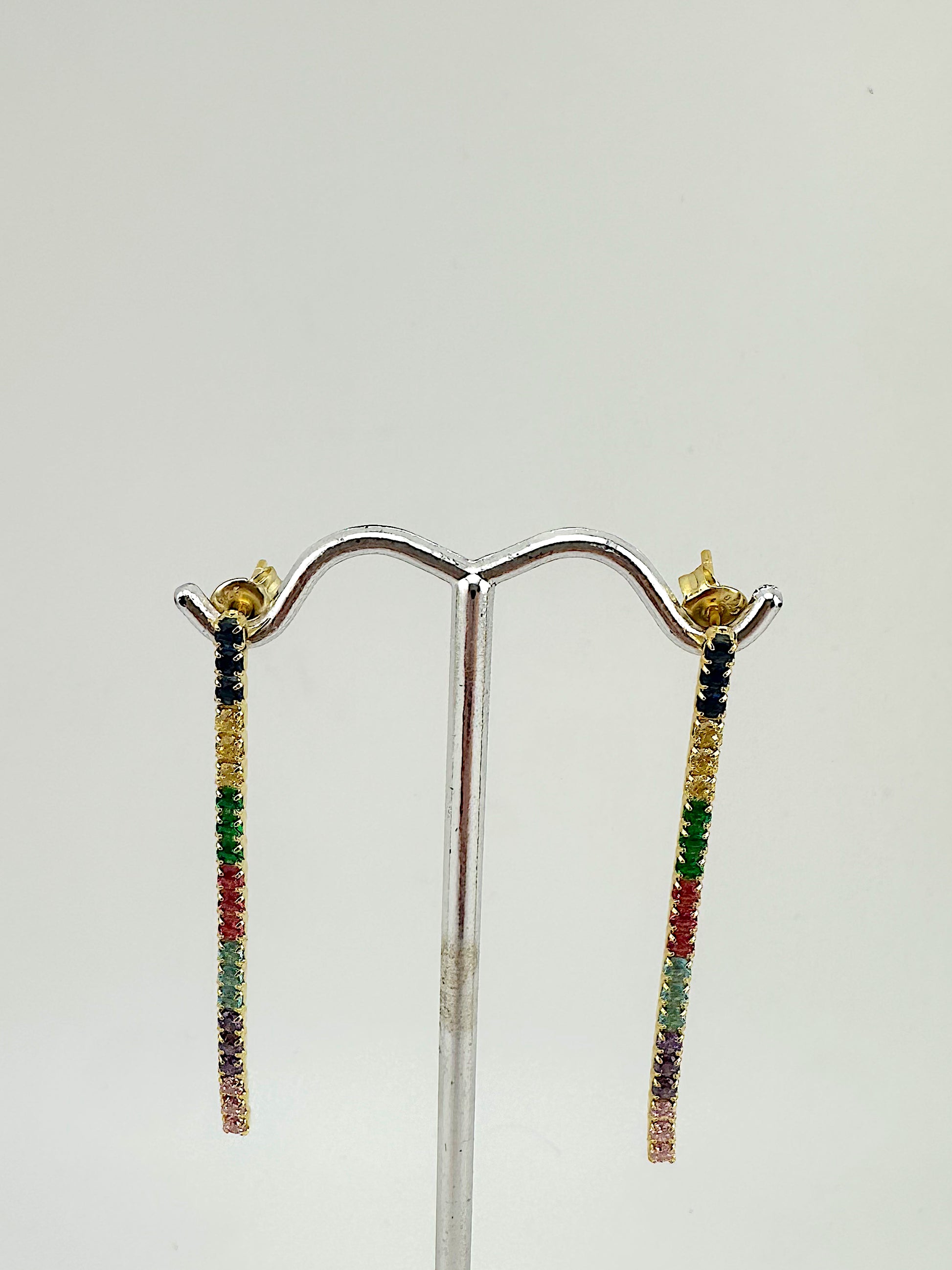 Rainbow Tennis Earrings