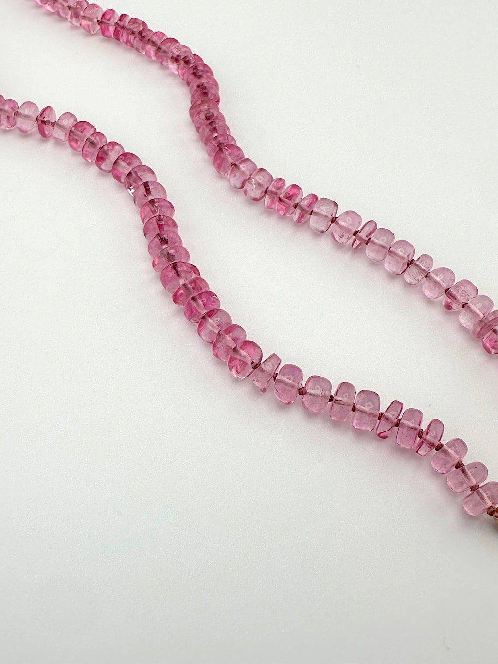 Pink Quartz Silk Knotted Necklace
