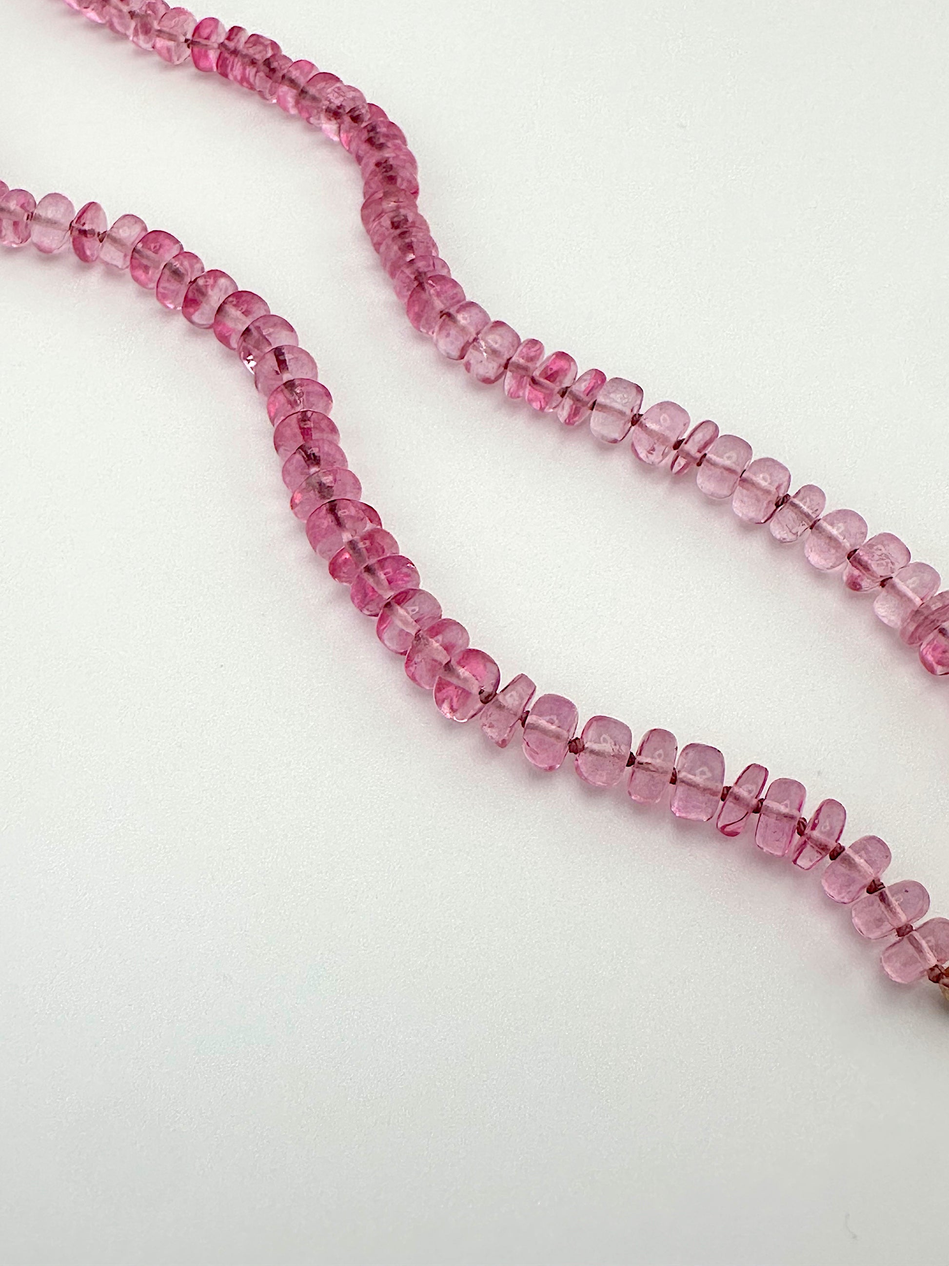 Pink Quartz Silk Knotted Necklace