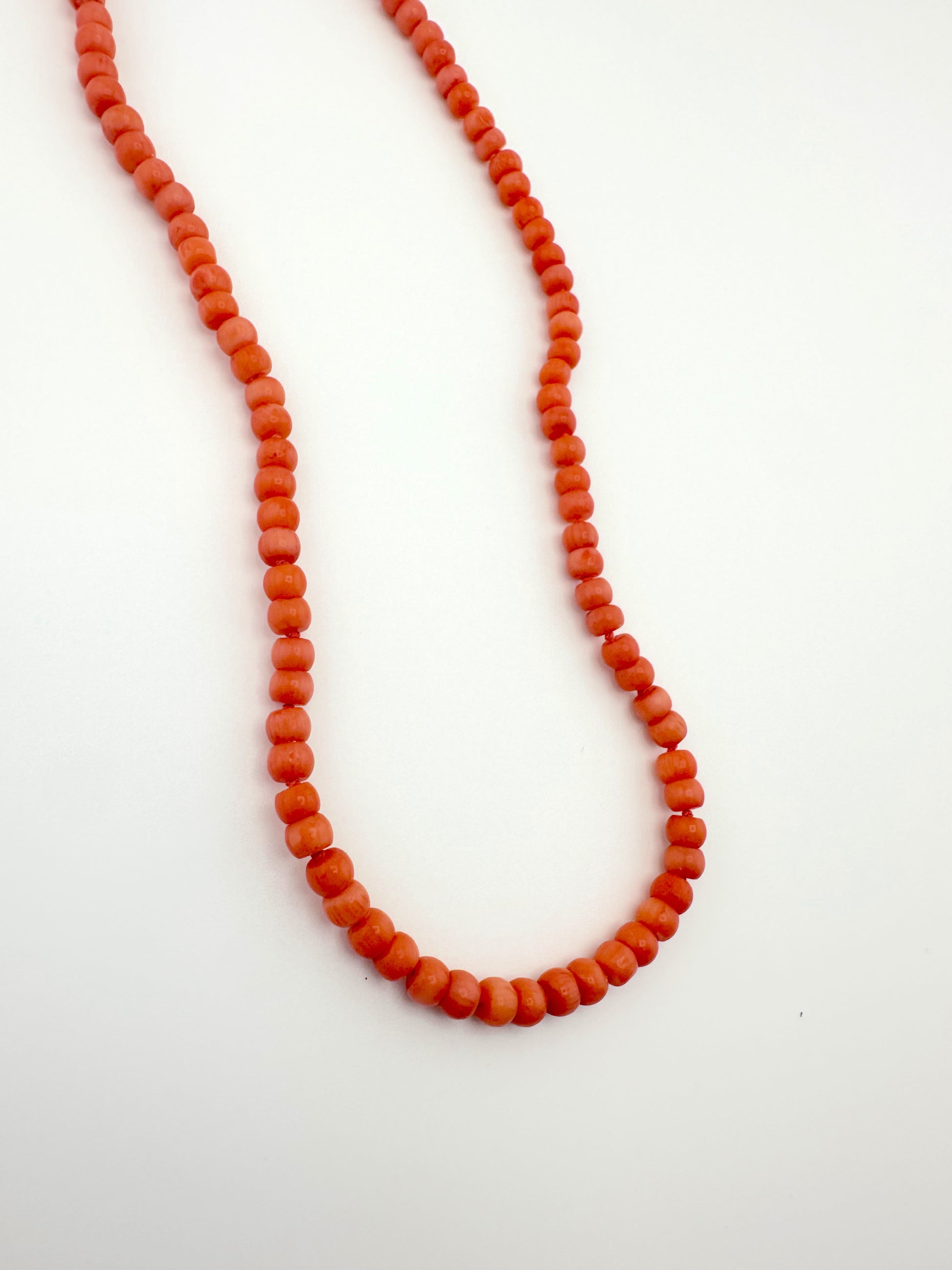 Coral Silk Knotted Strand