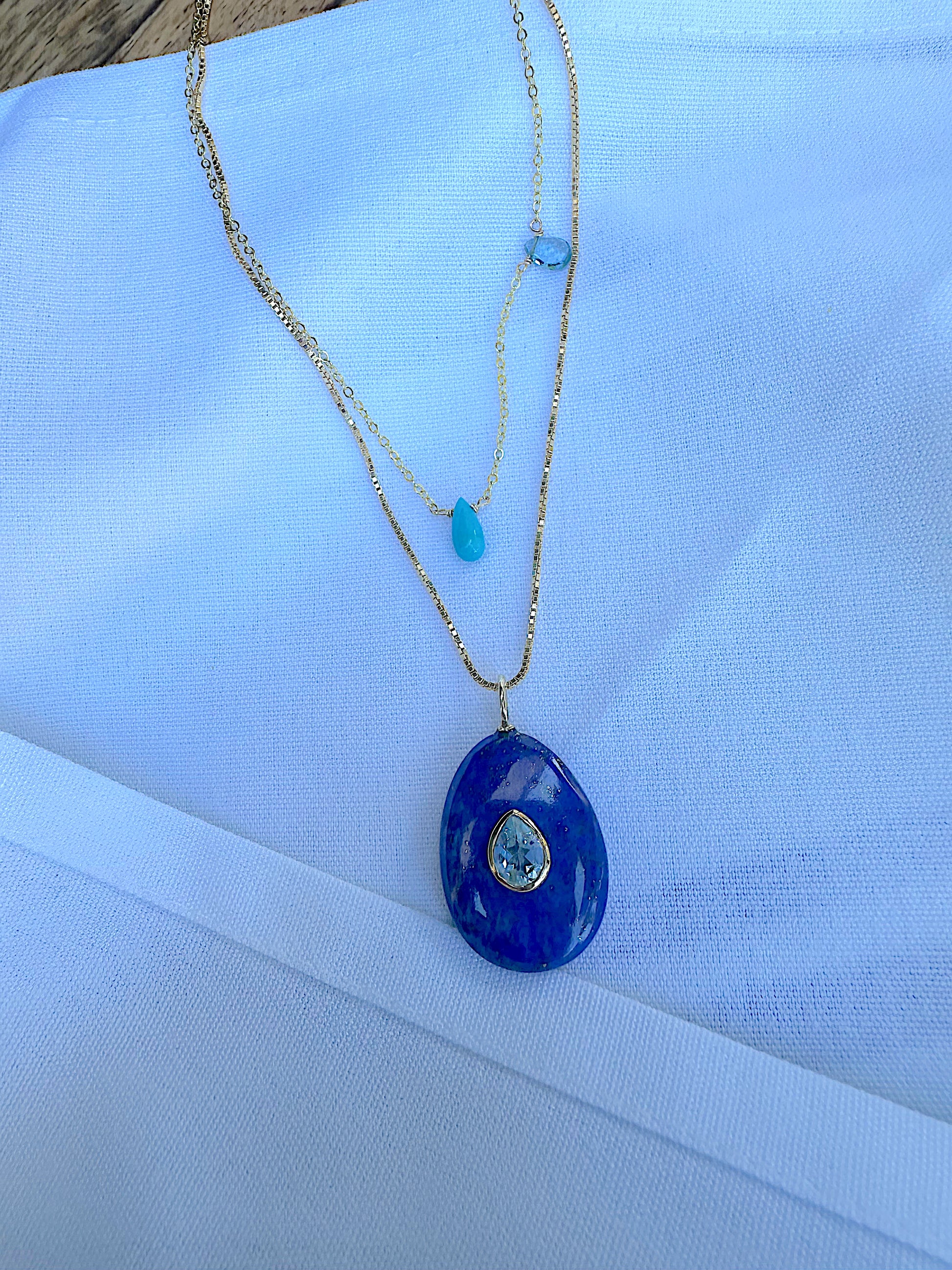 Turquoise Meets Topaz Necklace