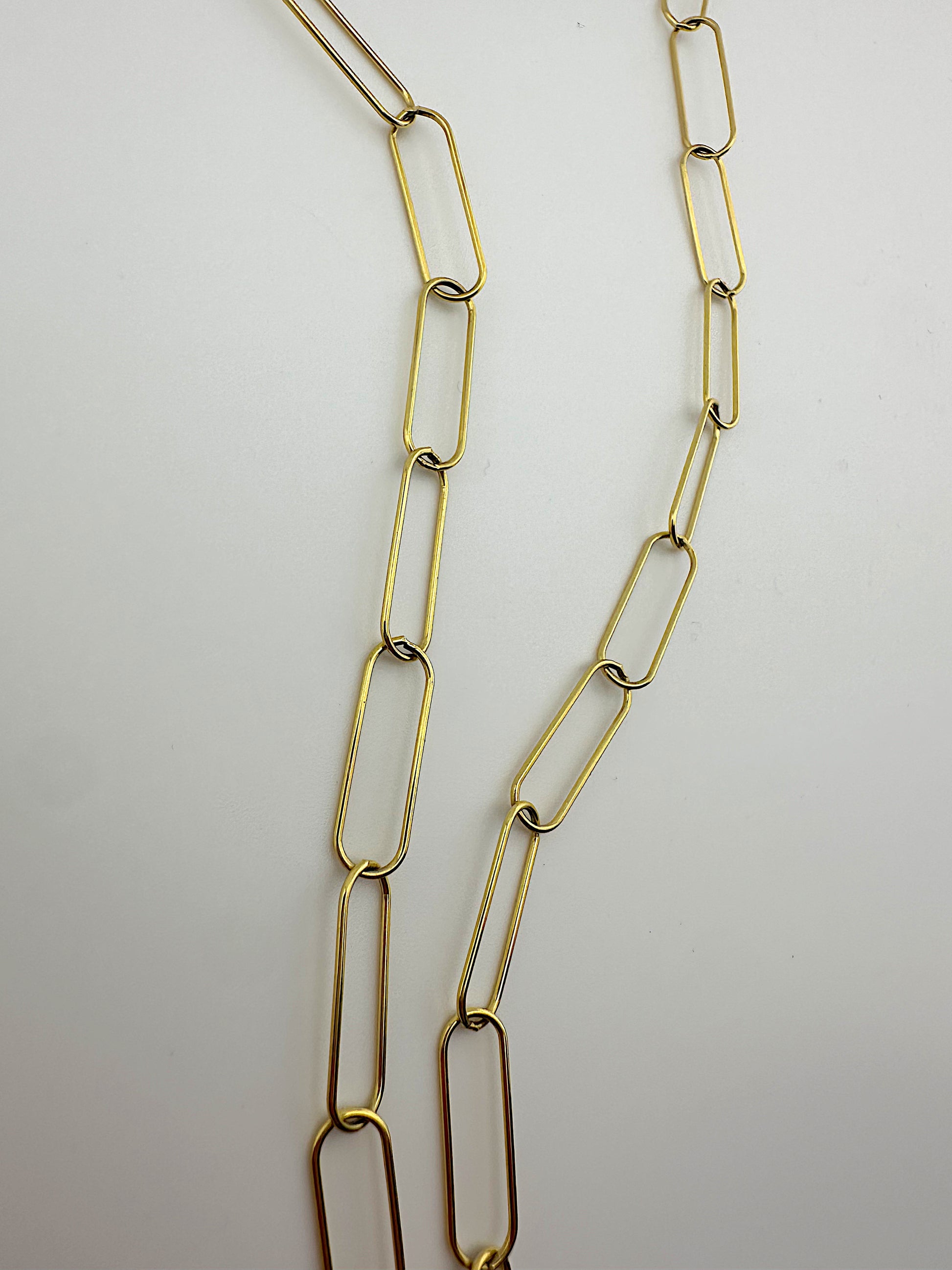 Long Layering Paperclip Necklace