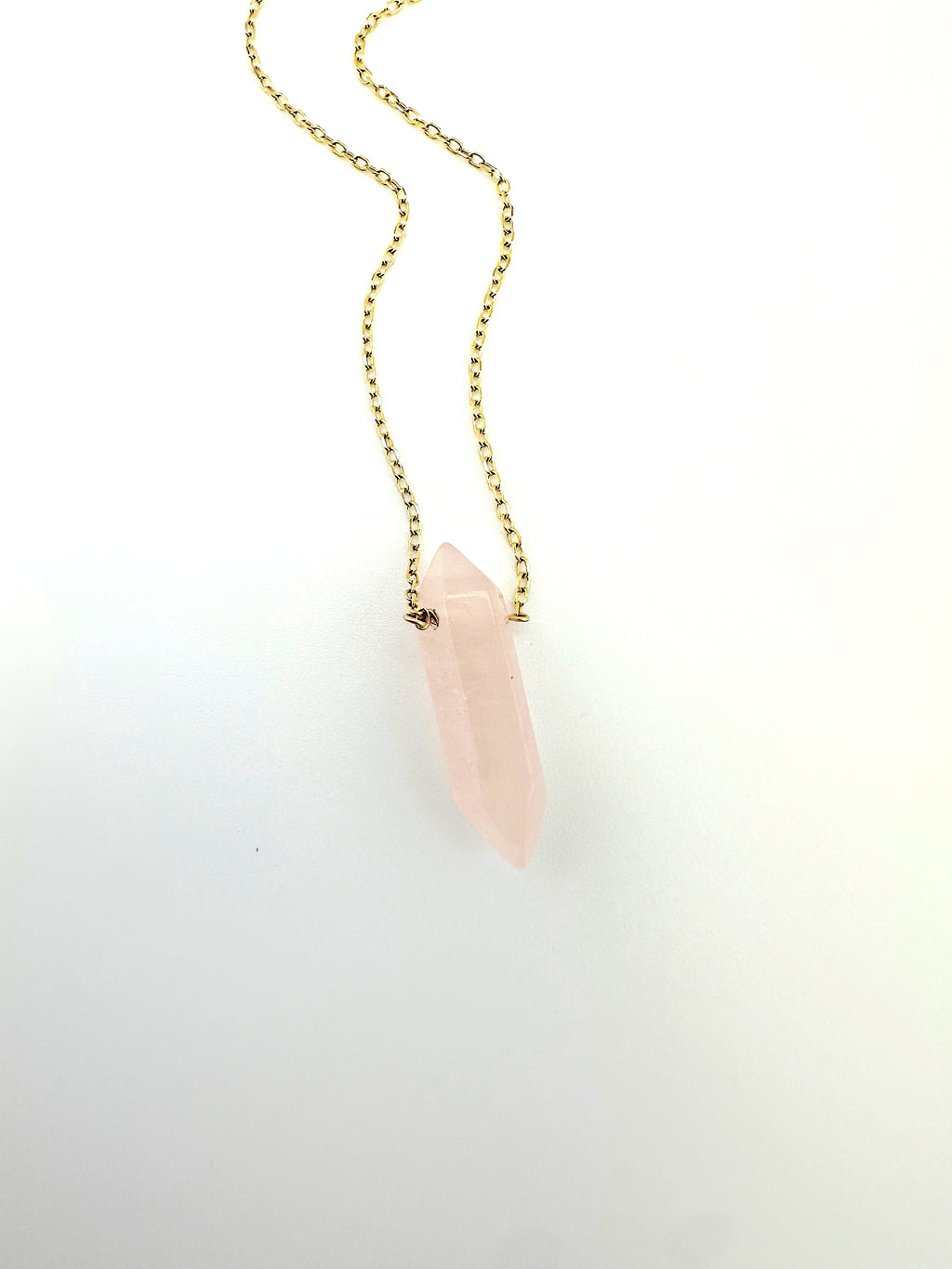Rose Quartz Prism Necklace