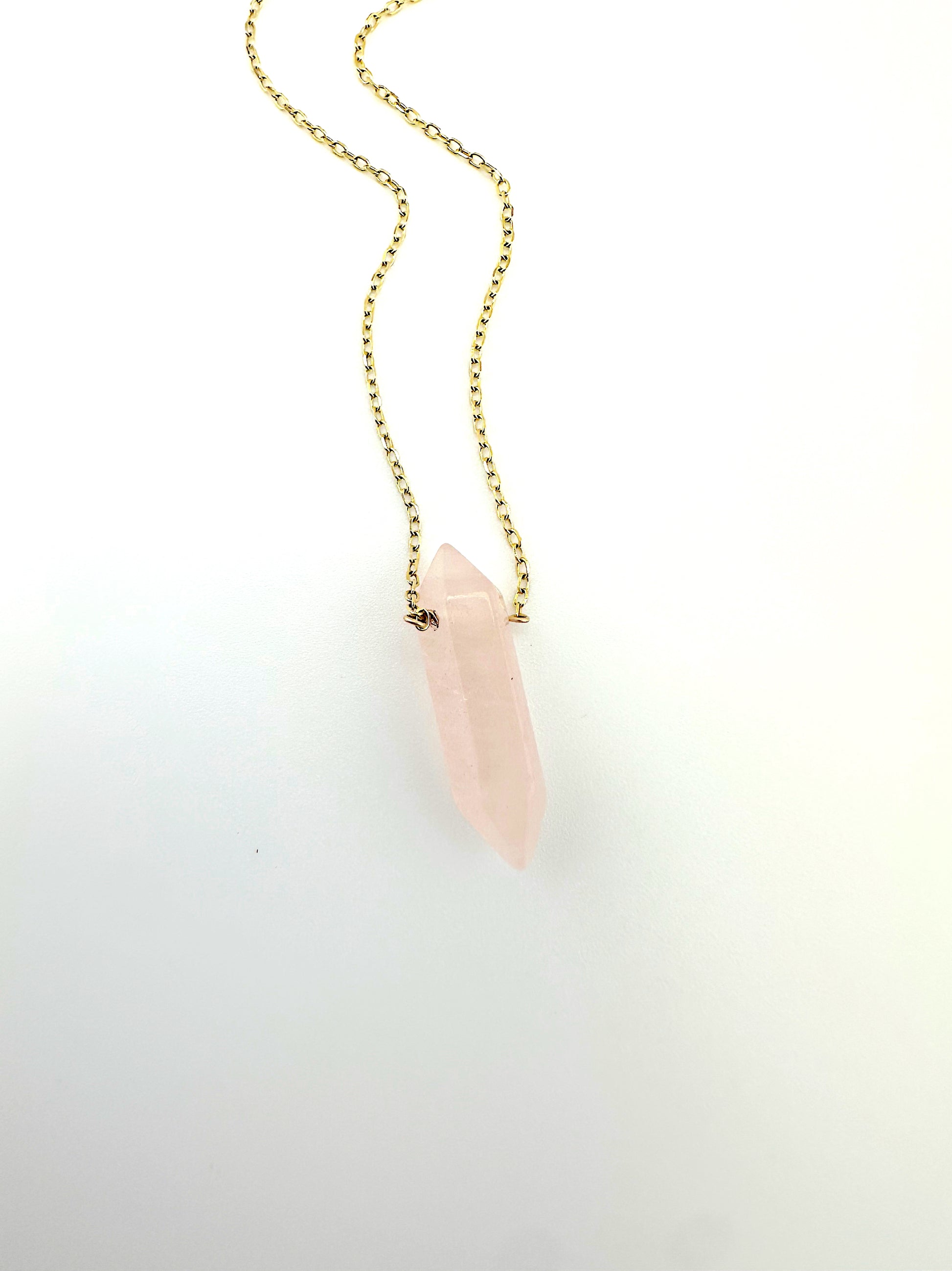 Rose Quartz Prism Necklace