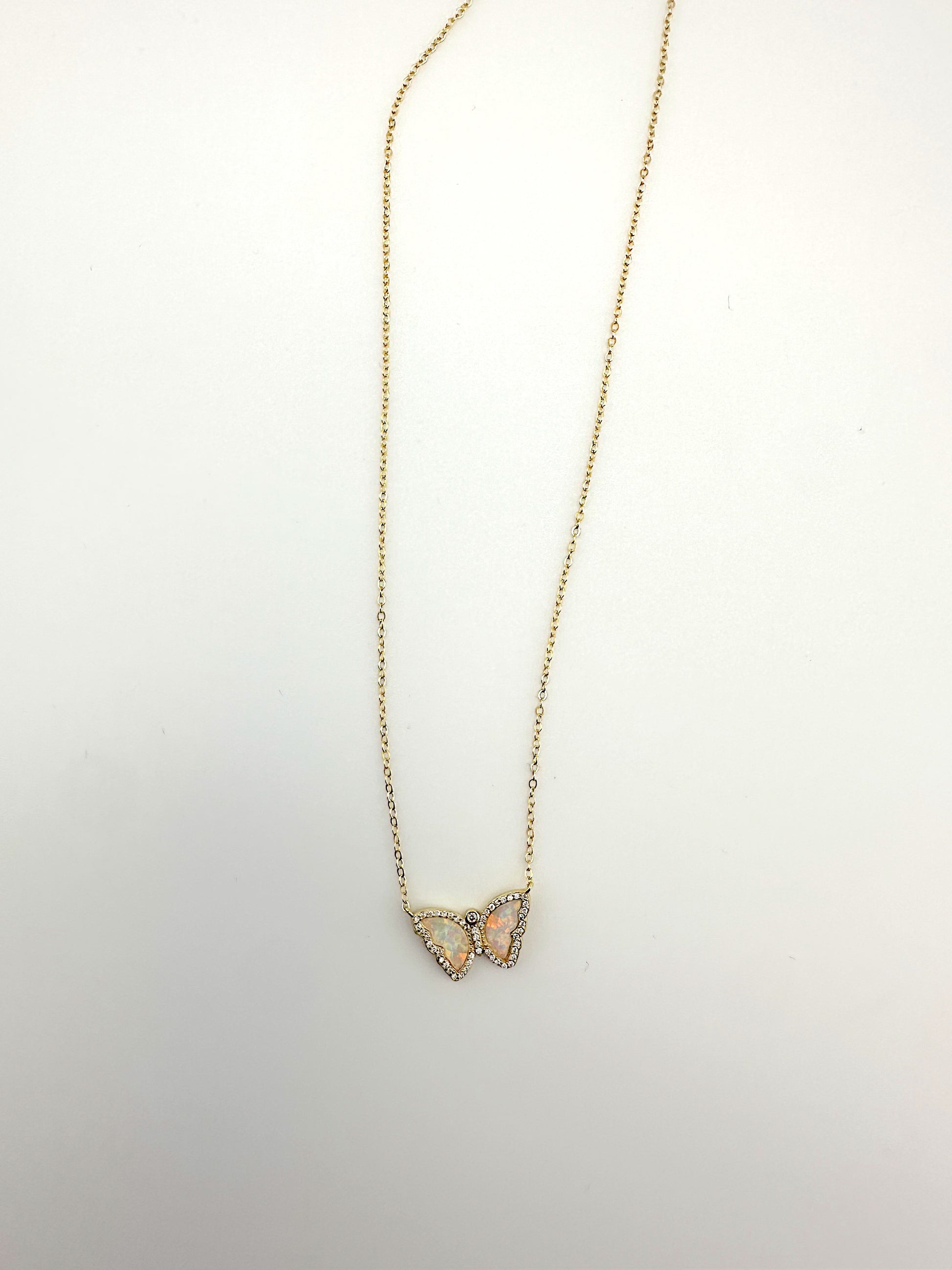 Opalescent Butterfly Necklace