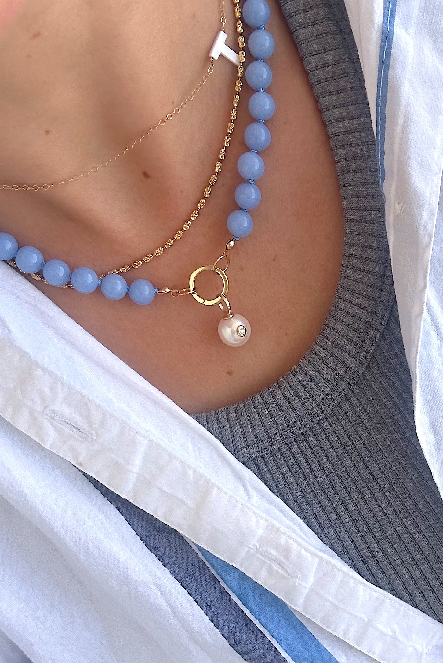 Blue Aragonite Strand
